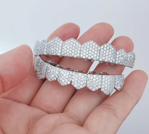 Vista 4 de Hip Hop Jewelry - Dijes de diamante Grillz para hombre, estilo Pandora, diseño de lujo, parrillas, rapero de moda, accesorios de moda, disfraz