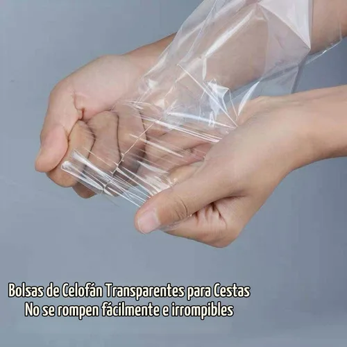 Vista 6 de Morepack Bolsas de celofán para cestas de regalo de 26 x 32 pulgadas, 5