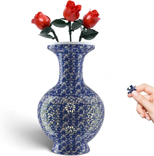 Vista 22 de Rompecabezas 3D para adultos, jarrón de rompecabezas para flores, florero de rompecabezas 3D de 160 piezas, manualidades para adultos, único