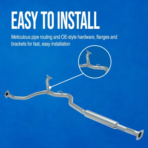 Vista 4 de Walker 54902 Resonador de escape de ajuste directo y conjunto de tubería de entrada de 2.5 pulgadas (ID) Salida (ID) de 2.5 pulgadas (ID) para Honda