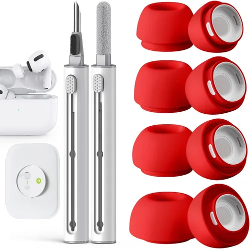 Vista 13 de Pohgelan Compatible con AirPods Pro de 2ª/1ª generación, puntas de repuesto con orificio de reducción de ruido y pantalla protectora contra el polvo