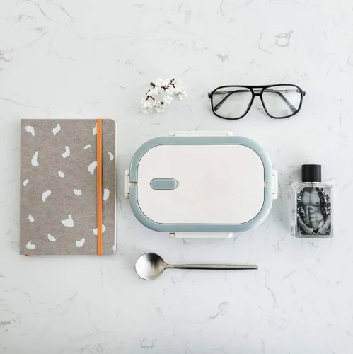 Vista 5 de Lille Home - Lonchera bento de acero inoxidable a prueba de fugas, contenedor de alimentos de metal con lonchera térmica, sin bisfenol A, 22 onzas