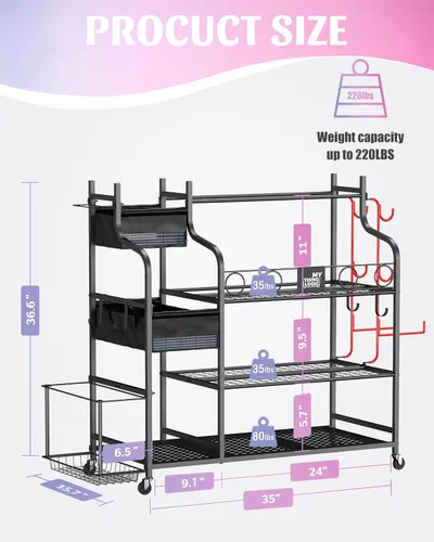 Vista 7 de Mythinglogic Weight Rack for Dumbbells, Home Gym Storage for Yoga Mat Dumbbells Kettlebells and Strength Training Equipment, Dumbbell Rack with