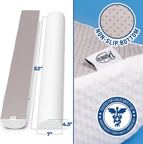 Vista 7 de Primica Parachoques de cama para niños pequeños, juego de 2 rieles de espuma hipoalergénica para camas Queen, King y Twin (2)