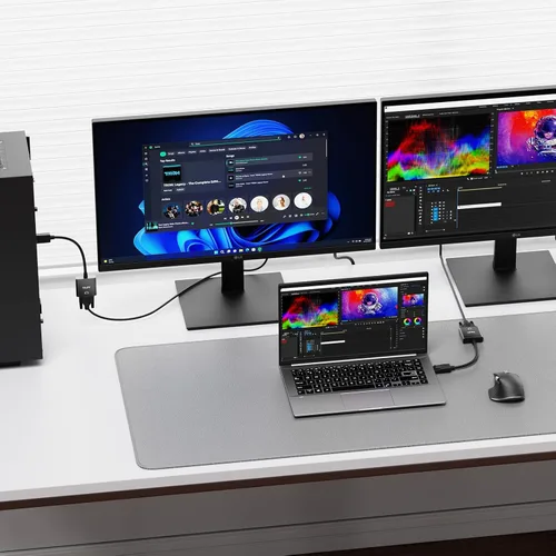 Vista 4 de TSUPY Adaptador DisplayPort a VGA, adaptador DP de 1080P chapado en oro, convertidor de puerto de pantalla macho a hembra, adaptadores de cable VGA