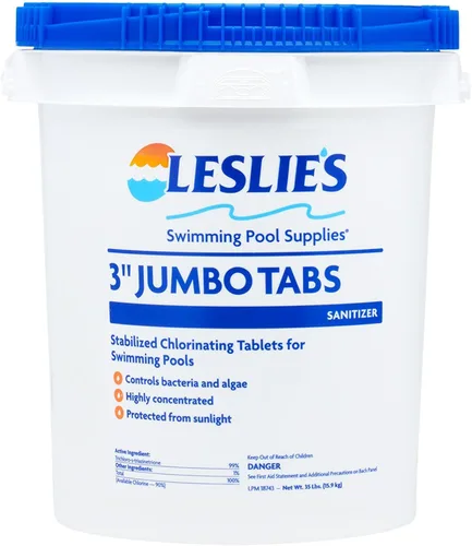 Vista 7 de Leslie's Pestañas de piscina de cloro jumbo de 3 pulgadas, cubo de 5 libras LPM 12421