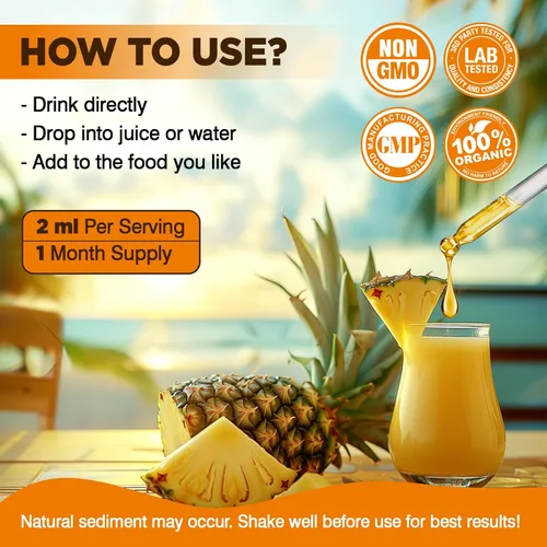 Vista 7 de Quercetina liposomal con gotas líquidas de bromelina, 8 en 1 quercetina orgánica 1000 mg suplementos con bromelina 500 mg, vitamina C, D3, zinc