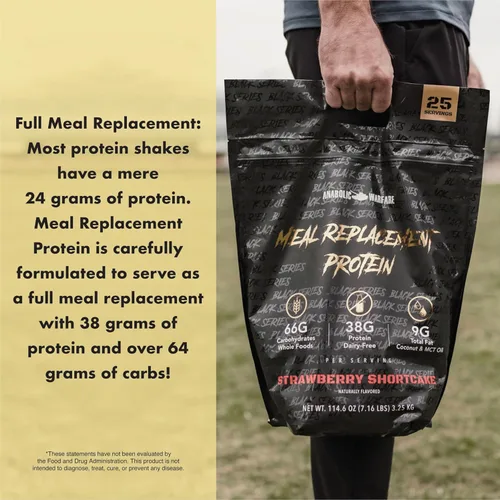 Vista 8 de Batido de proteína de reemplazo de comidas, batido de proteínas de reemplazo de comida integral, tarta de fresa, 25 porciones