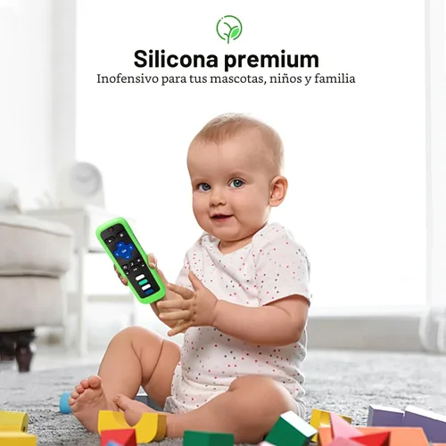 Vista 7 de Paquete de 2 fundas protectoras de control remoto para mando de TV Roku/Funda protectora de silicona - Brilla en la oscuridad (Verde/Azul)