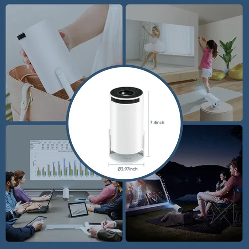 Vista 4 de Mini proyector con WiFi y Bluetooth, proyector portátil actualizado SUMTAB 2025, proyector de video compatible con 1080P y 4K, Netflix integrado