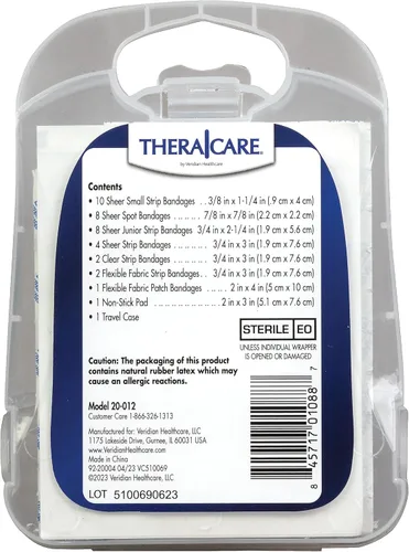 Vista 2 de TheraCare Kit de vendaje de primeros auxilios Surtido, 36 unidades Apósito estéril para heridas con almohadilla antiadherente