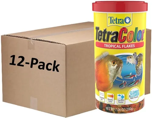 Vista 16 de TetraColor Tropical Flakes, Alimento para Peces que Potencia el Color, Dieta Nutricionalmente Equilibrada para Peces Tropicales, 2.82 oz