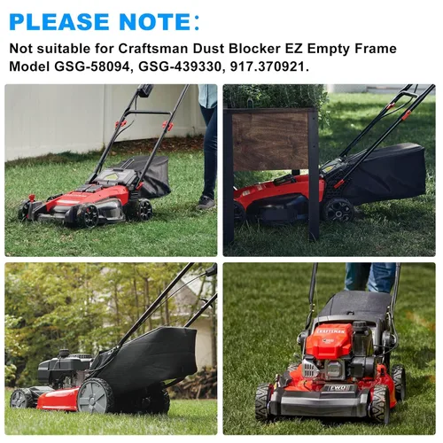 Vista 7 de Bolsa de césped para cortacésped 964-04154A para Craftsman de 21 pulgadas, bolsa de repuesto para cortacésped Craftsman/MTD 964-04154