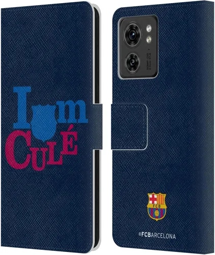 Vista 7 de Head Case Designs Officially Licensed FC Barcelona Ball Pattern Campions Leather Book Wallet Case Cover Compatible with Motorola Moto Edge 40