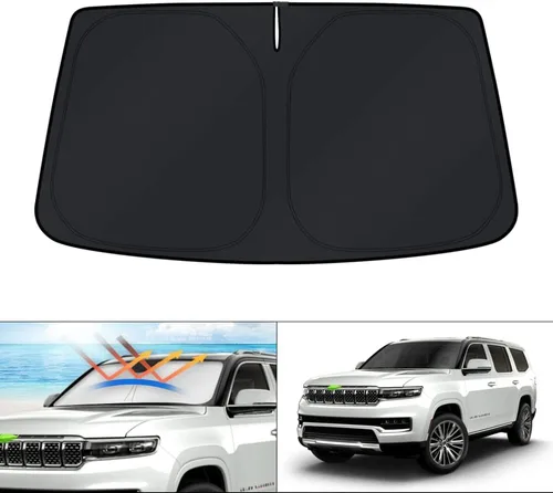 Vista 67 de KUST Parasol para parabrisas para Volkswagen VW Taos 2022-2025 2026, accesorios para ventana, protector de visera solar, plegable, bloquea los rayos