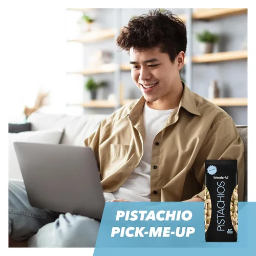Vista 4 de Pistachos Wonderful con cáscara, sin sal, 16 onzas de bolsa, snacks con proteínas, libres de gluten, veganos, pistachos con cáscara