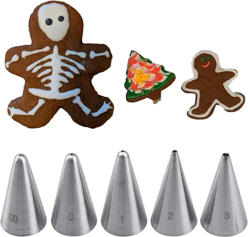 Vista 11 de Grandes puntas de ribete para decoración de macaron de rosa, merengue, galleta, huevos rellenos, pastel y cupcake, juego de puntas de glaseado 1A 1M