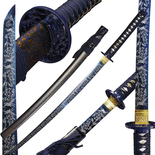 Kamaiwo -1045/1060 hechas a mano forjadas a mano, auténticas, las espadas samuráis katana japonesas son un regalo único para hombres. El acero de