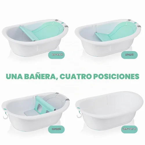 Vista 2 de Frida Baby Kit de baño 4 en 1 Grow-with-Me y Control The Flow Rinser Cup Bath Time