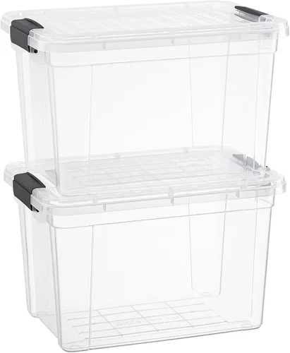 Vista 43 de Superio Mini contenedor de almacenamiento de plástico para crayón, suministros de arte y estuche de costura, organizador pequeño apilable