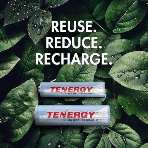 Vista 2 de Tenergy TN162 - Cargador de batería inteligente LCD de 8 bahías con 24 pilas recargables AA y AA, 12 pilas recargables AA y 12 pilas recargables AAA