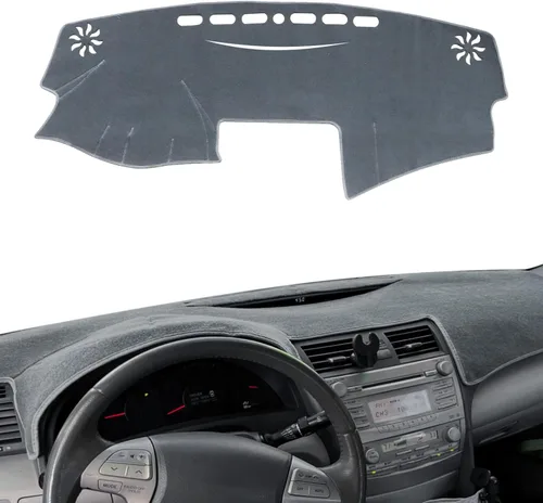 Vista 10 de POSAID Funda para salpicadero de Toyota Camry 2011, 2010, 2009, 2008, 2007, ajuste personalizado, para Toyota Camry 2011-2007, color negro