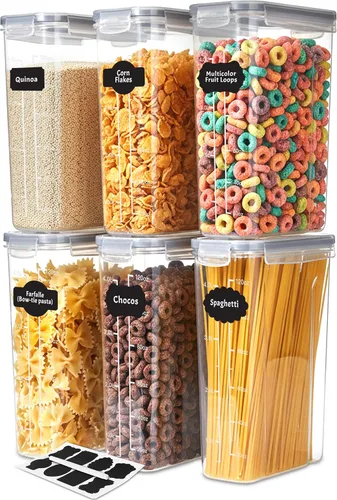 Vista 9 de Utopia Kitchen Juego de contenedores de almacenamiento para cereales – 2 paquetes 4L (135.2 oz) Contenedores de almacenamiento de alimentos