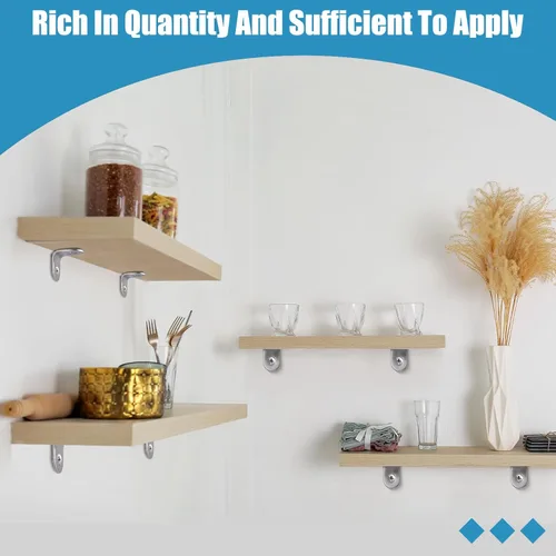 Vista 4 de Pelopy 100 soportes en forma de L de acero inoxidable de 90 grados, soporte de ángulo recto resistente para muebles de madera, silla, cajón