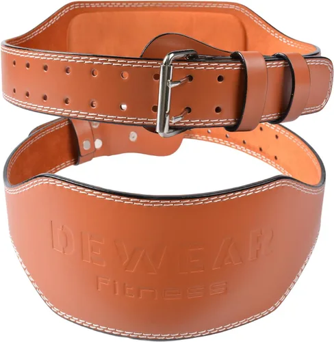 Vista 11 de Cinturón de cuero para levantamiento de pesas, soporte lumbar acolchado de 4 y 6 pulgadas, 10 agujeros ajustables, cinturón de peso para gimnasio