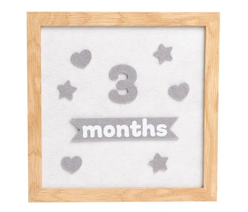 Vista 19 de Reece Studio Anuncio de Nacimiento de Nuevo Bebé con Accesorio de Fotos Rellenable, Letrero de Madera para Hospital de Recién Nacido, Tablero