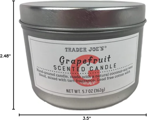 Vista 2 de Trader Joe's - Vela perfumada de pomelo neto, peso neto, 5.7 onzas (5.71 oz)