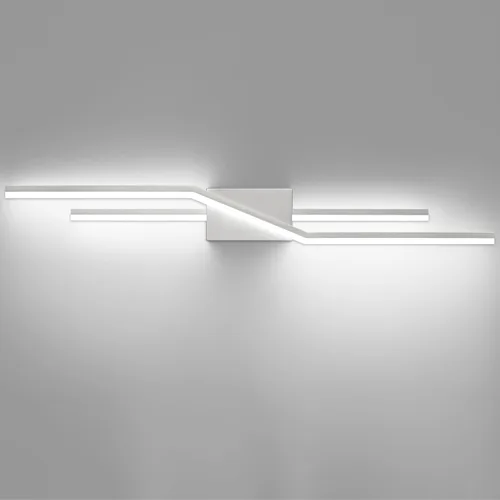 Vista 18 de SOLFART Luces de baño con acabado mate en negro, regulables, LED, para tocador, sobre espejo, 24 pulgadas, modernas, luces de pared