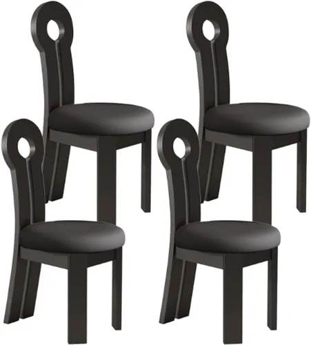 Vista 37 de YVYKFZD Dining Chairs Set, Solid Wood Dining Room Chair, Upholstered Kitchen Chairs, Unique Key-Shaped Living Room Chair, for Offices Bedroom Study