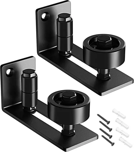 Vista 9 de Guía de piso para puerta de granero, guía de piso de puerta corredera de granero para rodillo inferior ajustable, opciones de 8 configuraciones