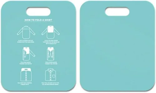 Vista 8 de Zerodis Tabla plegable para camisas, tabla plegable para camisetas, tabla plegable de plástico, carpeta de lavandería, herramienta de almacenamiento