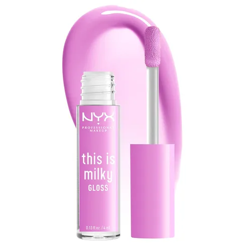 Vista 15 de NYX PROFESSIONAL MAKEUP This Is Milky Gloss, brillo de labios con hidratación de 12 horas, vegano, batido de cereza (rosa cereza)