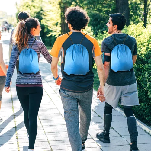 Vista 7 de GoodtoU Bolsas de cordón Mochila con cordón Bolsas de cincha Mochila de cuerda a granel Bolsa de deporte Nylon Draw String, Azul, Cordón