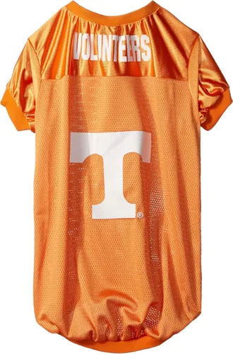 Vista 10 de NCAA TEXAS LONGHORNS - Camiseta de fútbol para perro, talla L, color granate y blanco, a rayas