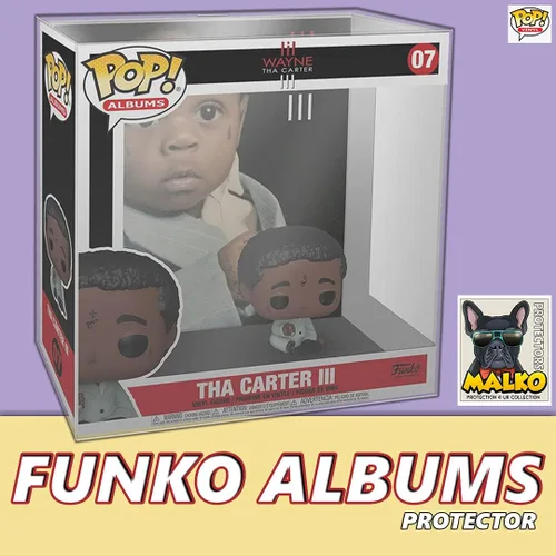 Vista 3 de MALKO Funda protectora compatible con figuras de álbumes Funko Pop Plástico reciclable de 0.016 in de grosor Paquete de 5