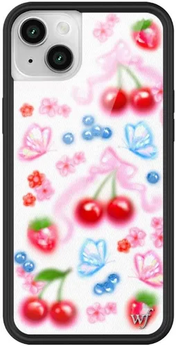 Vista 17 de Fundas Wildflower - Compatibles con Apple iPhone 13/14 Protector de goma negro, Certificado de prueba de caída de 4 pies, propiedad de mujeres