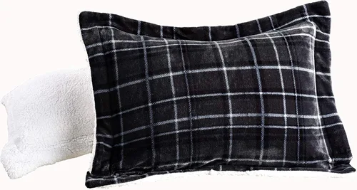 Vista 4 de Elegant Comfort Juego de edredón reversible de 2 piezas de microvisón con respaldo de sherpa de alta calidad, suave y acogedor, de microgamuza