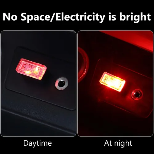 Vista 4 de 7 piezas de mini luces LED USB para interior del automóvil, luces LED USB para atmósfera, enchufable, 5 V, luz USB universal, kit de iluminación