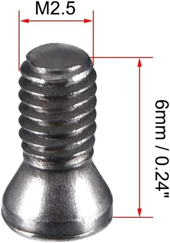 Vista 2 de uxcell Tornillos Torx M2.0.197x0.236 in para Reemplaza Inserción de Carburo Herramienta Torno CNC 12.9 Grado Acero de Aleación 10pcs