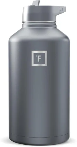 Vista 9 de IRON °FLASK Frasco de hidratación para acampar y senderismo con boquilla, botella de agua deportiva de acero inoxidable aislada de boca ancha, Aurora