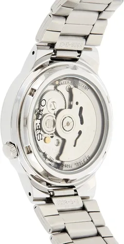 Vista 2 de Seiko 5 SNKA07 Reloj automático de acero inoxidable con esfera negra para hombre