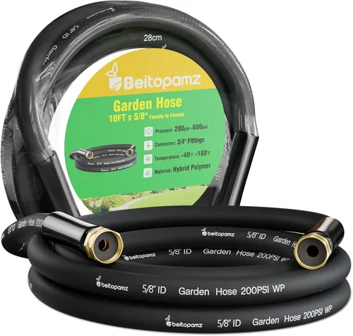 Vista 15 de Beitopamz Manguera de jardín corta de 1 pie x 5/8 pulgadas hembra a hembra, conector extensor de manguera de agua pequeña resistente, conexiones sin