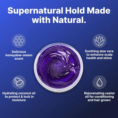 Vista 2 de Control de bordes flexible y fuerte sujeción para cabello natural y relajado, excelente gel trenzado - Control de bordes 4C instantáneo natural.