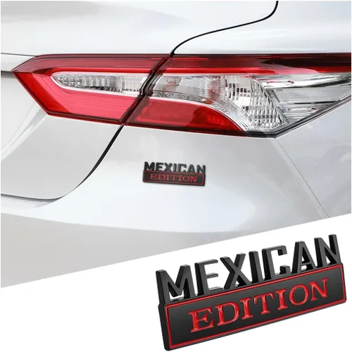 zipelo Edición Mexicana Emblema para Coche, Adhesivo de Metal 3D con Letras de Coche, Decoración de Guardabarros Lateral Trasero, Parachoques,