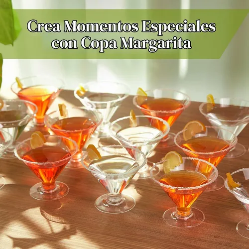Vista 3 de Vasos de Martini de plástico, vasos de cóctel desechables para postre, 25 piezas para bodas, fiestas, champán, aperitivos y postres, 5 onzas líquidas