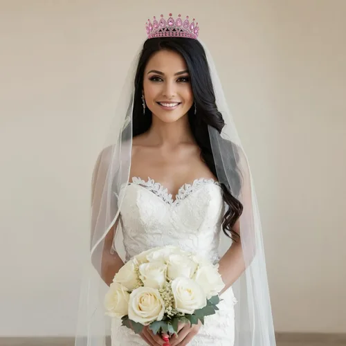 Vista 8 de FORSEVEN Tiaras y coronas de cristal para mujer – Boda y fiesta de cumpleaños, corona de princesa, accesorios para el cabello – Diadema de diamantes